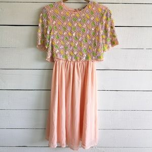 Asos embellished beaded maternity dress pink
